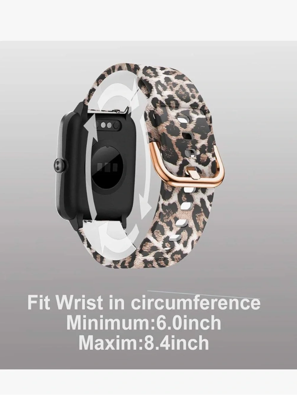 Replacement Smartwatch Bands for ID205 Series - Pink & Leopard Print NIB
